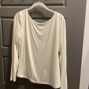 White long sleeve top